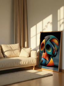Cubist Sculpture Skull 462