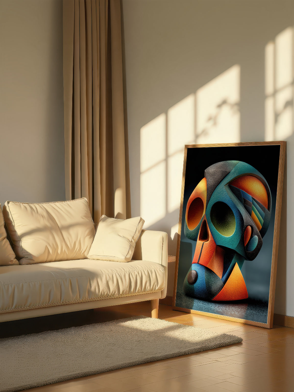 Cubist Sculpture Skull 462