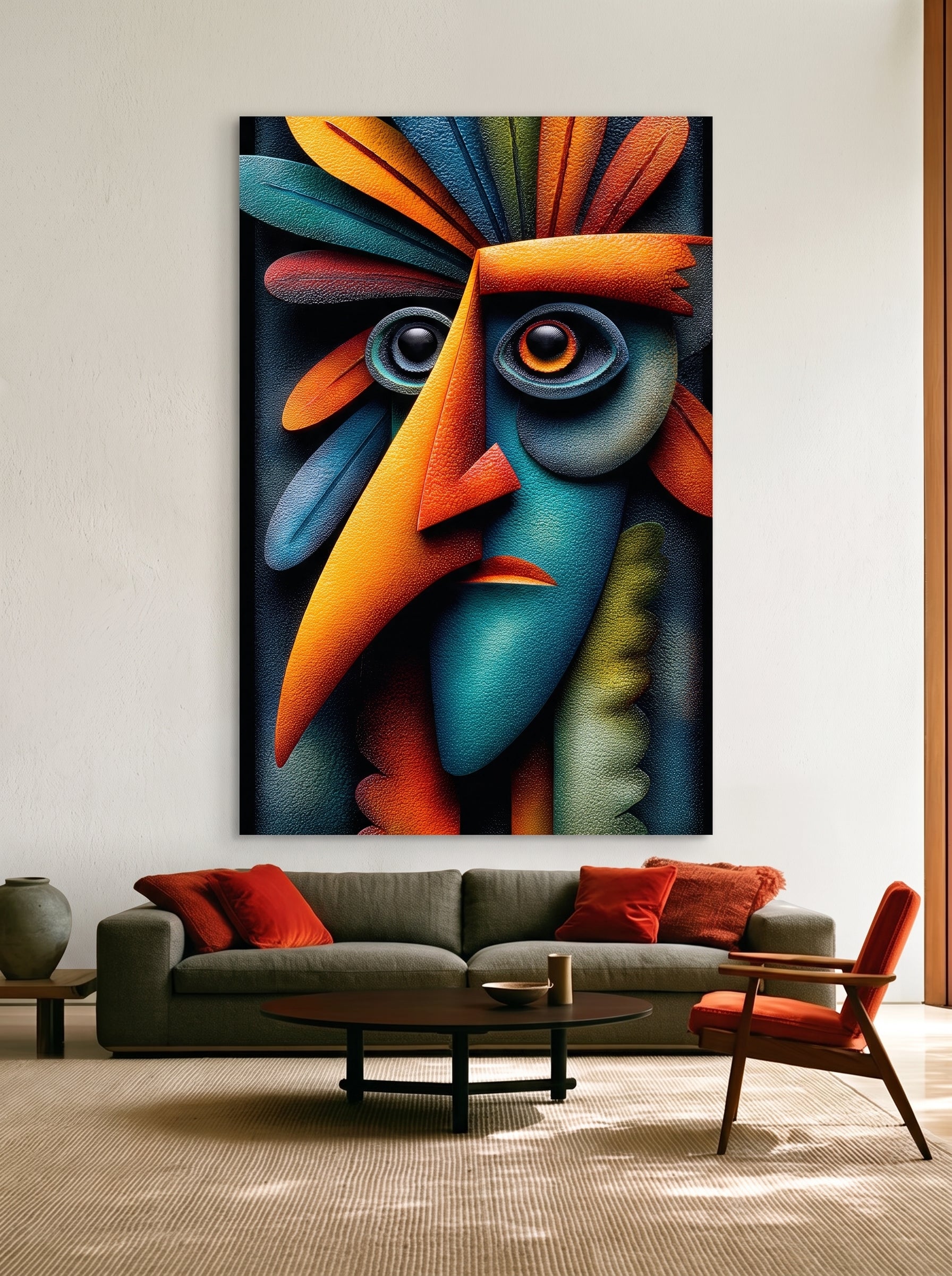 Feathered Cubist Portrait 463 Secondary image