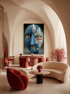 Azure Cityscape – Surreal Metaphysical City Portrait Wall Art 464