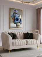 Cerulean Elegance – Surreal Ceramic Ornate Wall Art 465