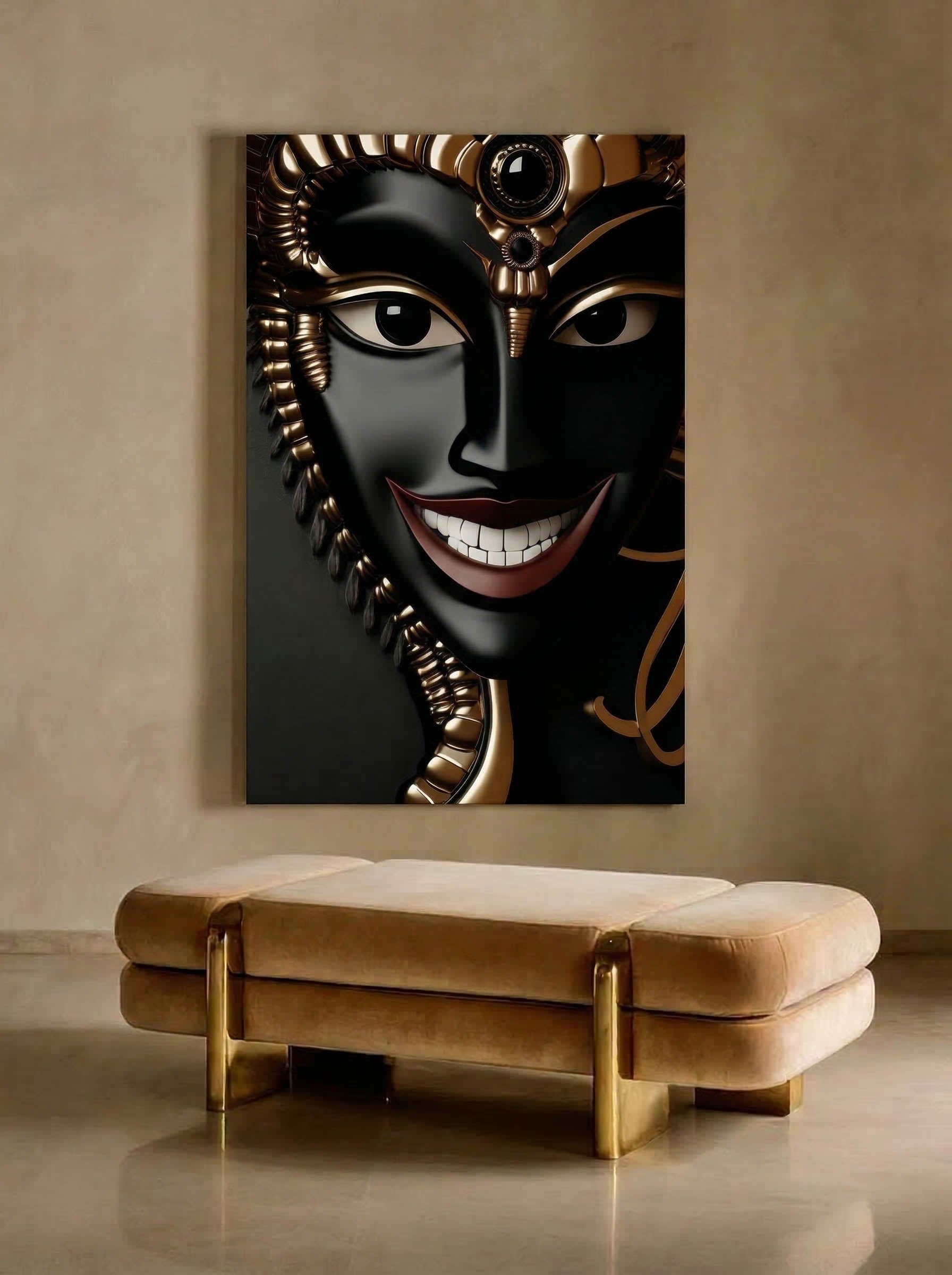 Midnight Radiance – Surreal Gilded Glamour Wall Art 468