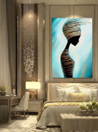 Scripted Soul – Surreal Gold Text Silhouette Wall Art 473