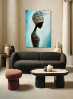 Scripted Soul – Surreal Gold Text Silhouette Wall Art 473