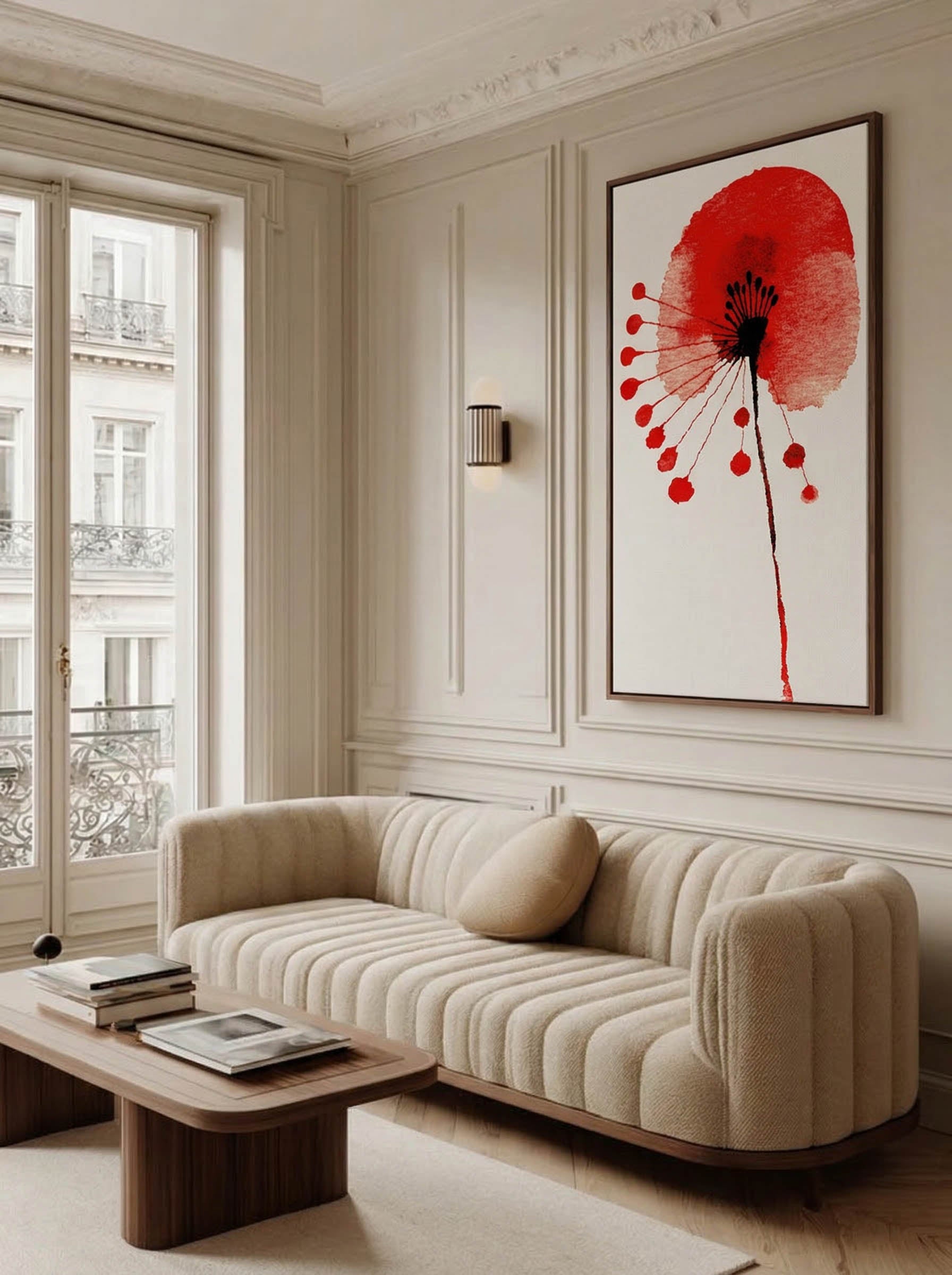 Red Poppy – Surreal Botanical Graphic Wall Art 477