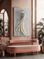 Ethereal Motion – Surreal Paper Relief Figure Wall Art 478