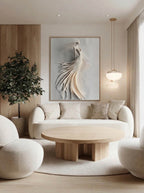 Ethereal Motion – Surreal Paper Relief Figure Wall Art 478