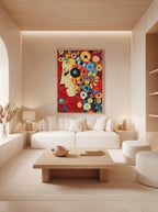 Petals in Pieces – Surreal Floral Mosaic Portrait Wall Art 479
