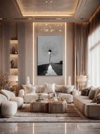 Solitary Seed – Surreal Minimalist Coastal Dandelion Wall Art 480
