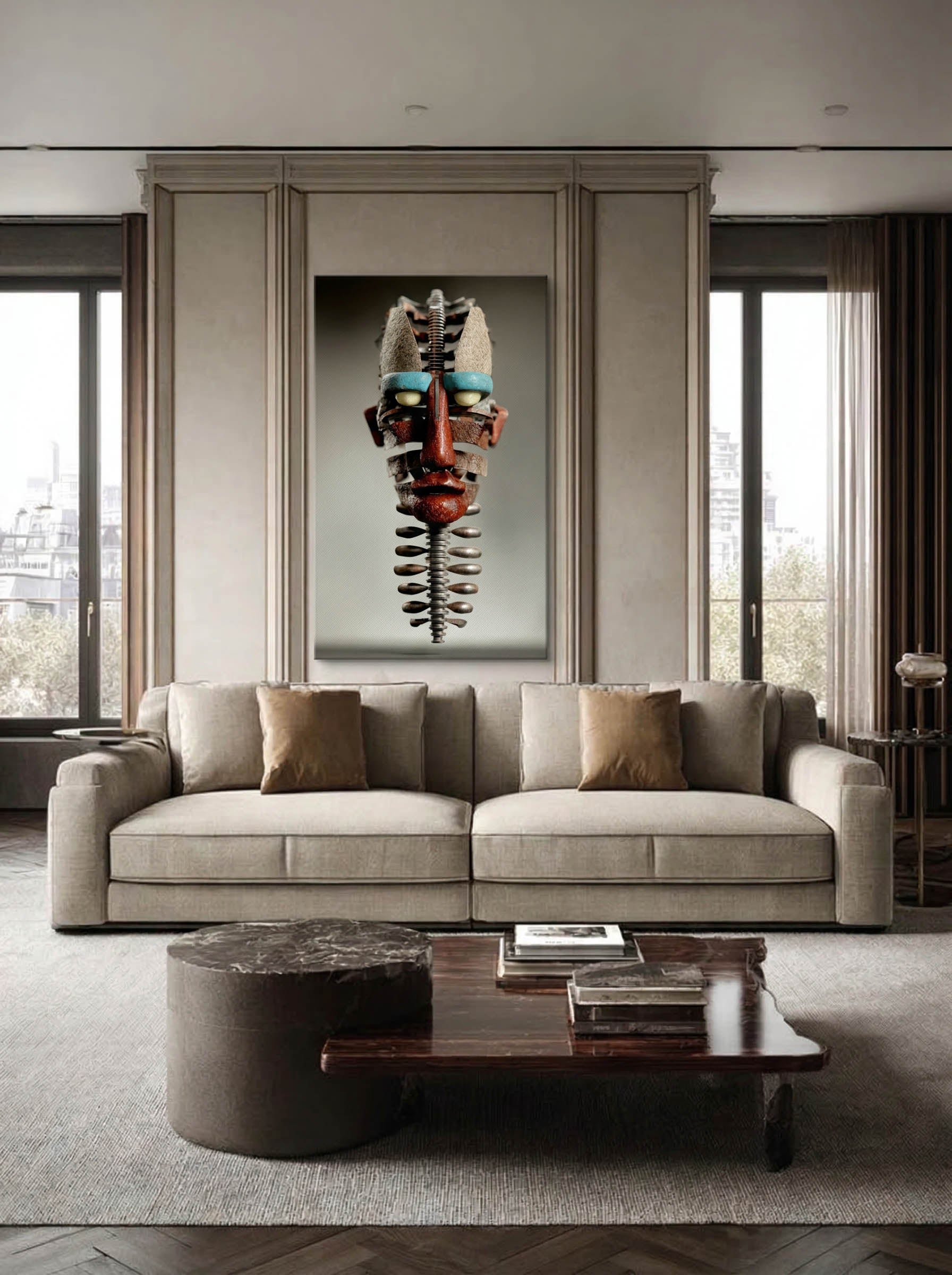 Mechanical Soul – Surreal Industrial Hardware Portrait Wall Art 482