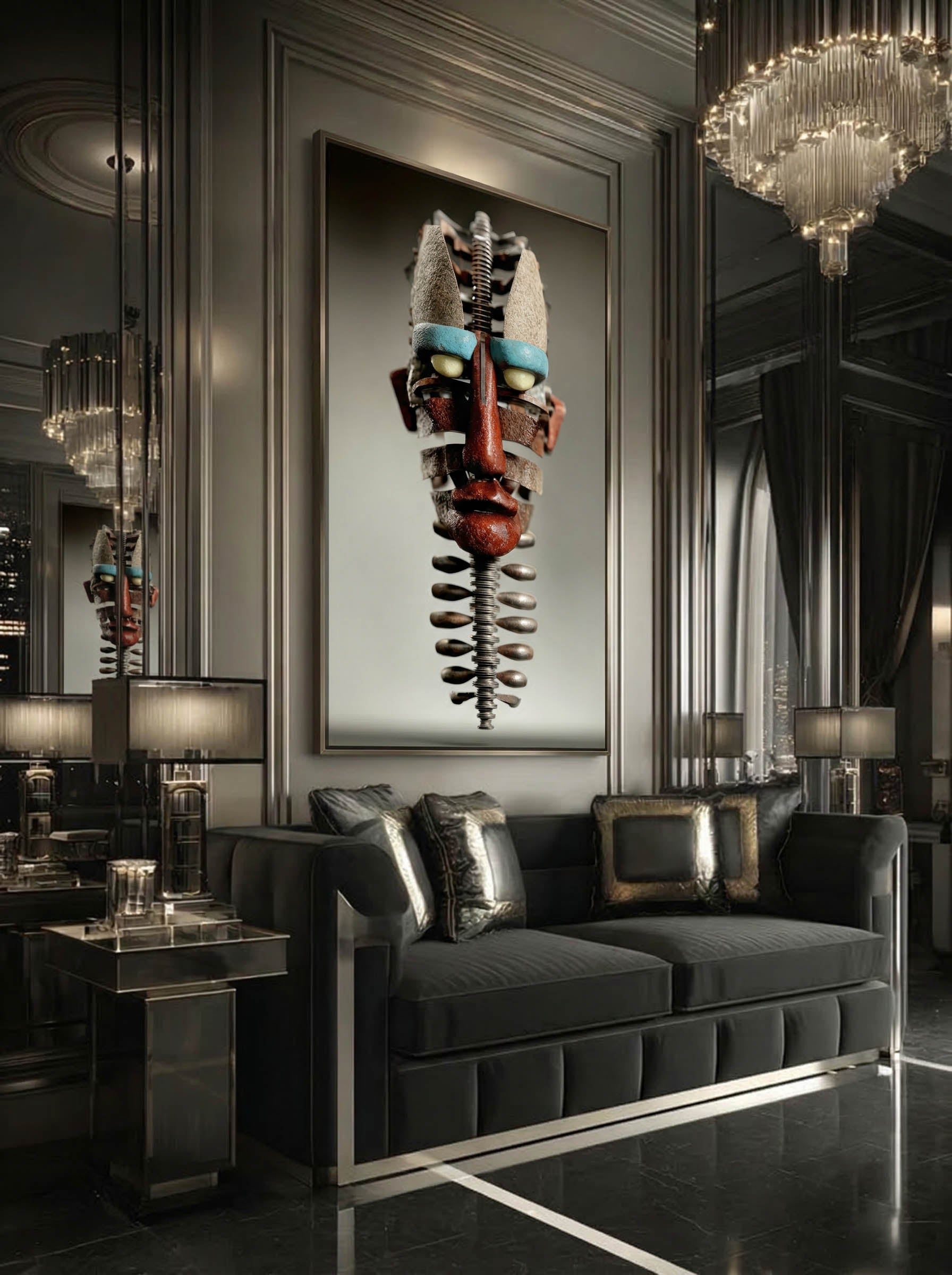 Mechanical Soul – Surreal Industrial Hardware Portrait Wall Art 482
