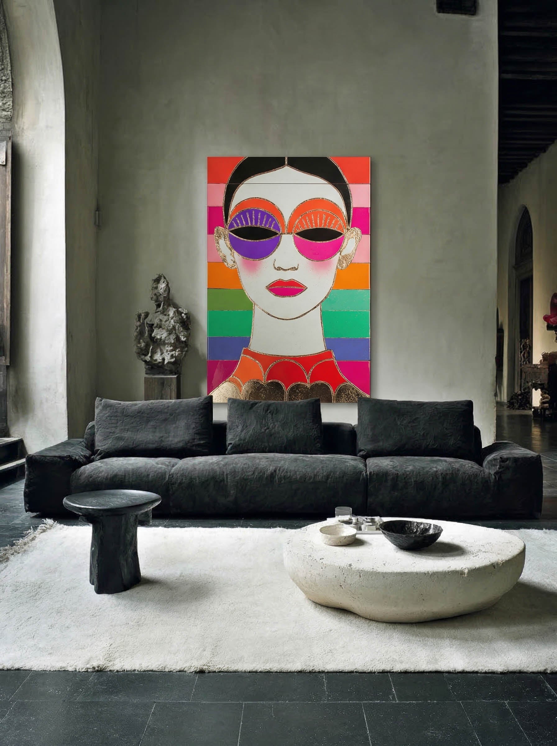 Psychedelic Pop Portrait – Surreal Pop Art Wall Art 486 Secondary image
