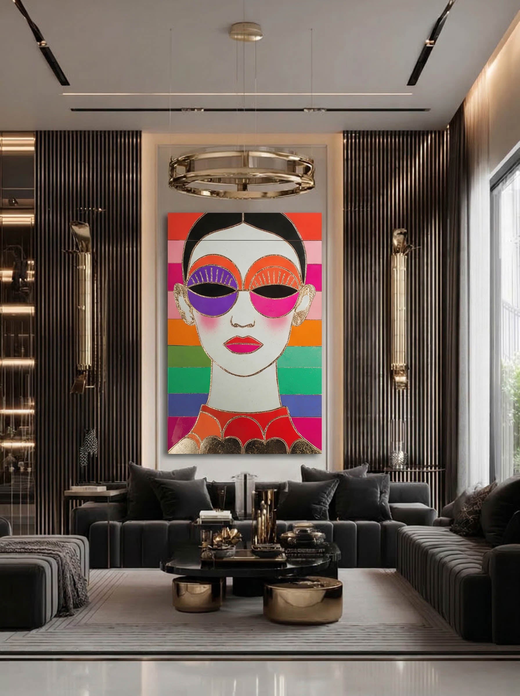 Psychedelic Pop Portrait – Surreal Pop Art Wall Art 486
