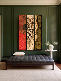 Organic Abstract Triptych 489