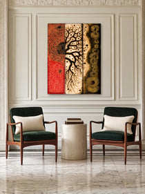 Organic Abstract Triptych 489