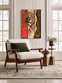 Organic Abstract Triptych 489
