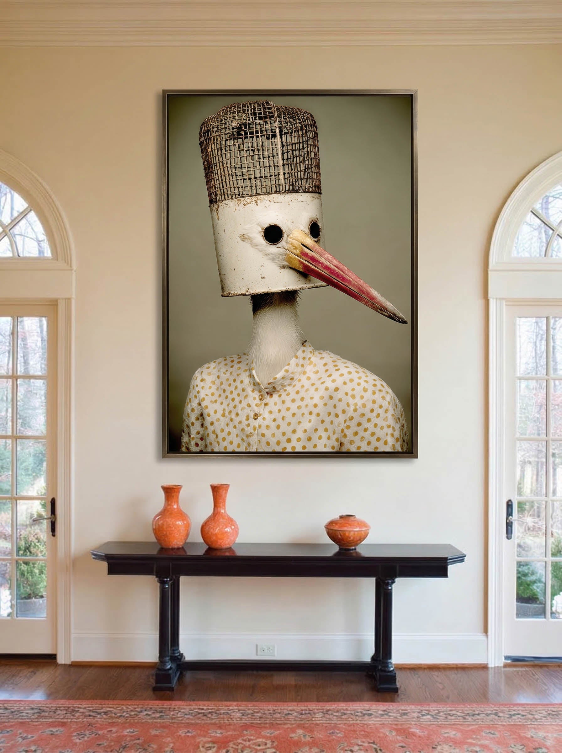 Whimsical Bird Portrait – Surreal Whimsical Wall Art 491 Secondary image
