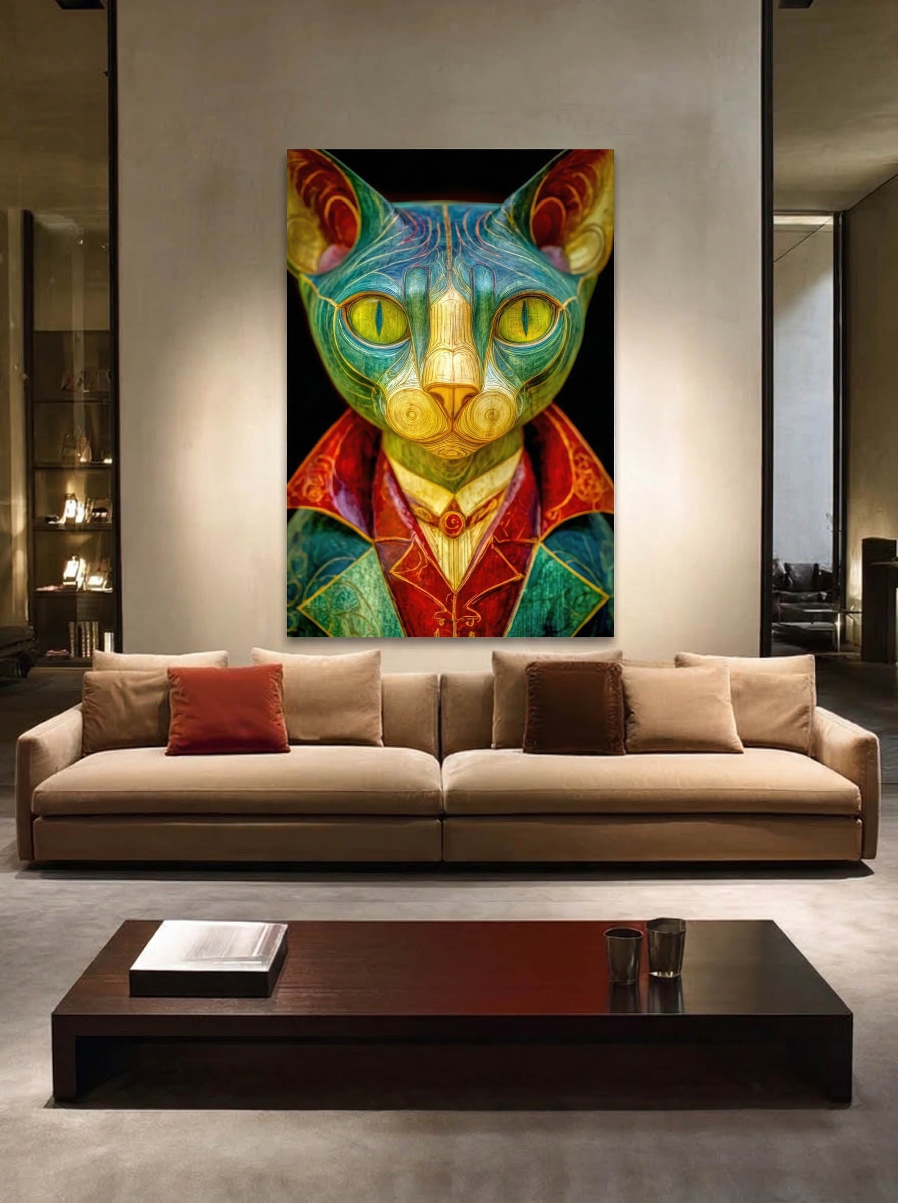 Surrealist Wood Sculpture – Surreal Sculptural Wall Art 493