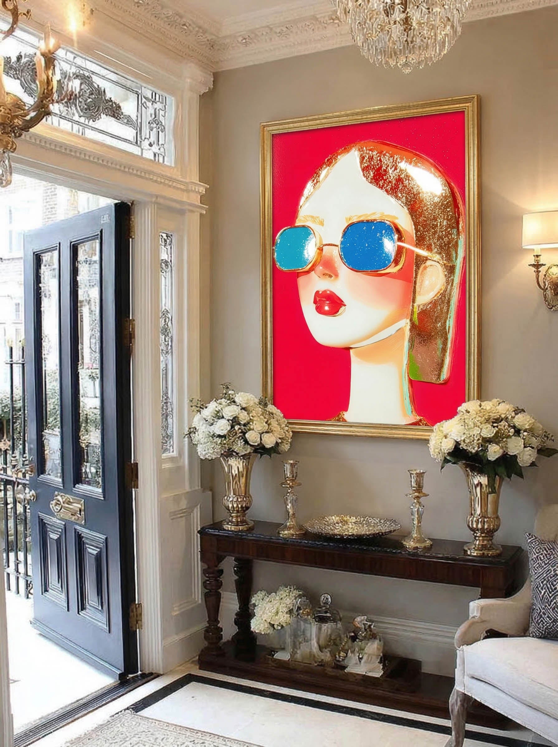Modern Pop Portrait – Surreal Pop Art Wall Art 496