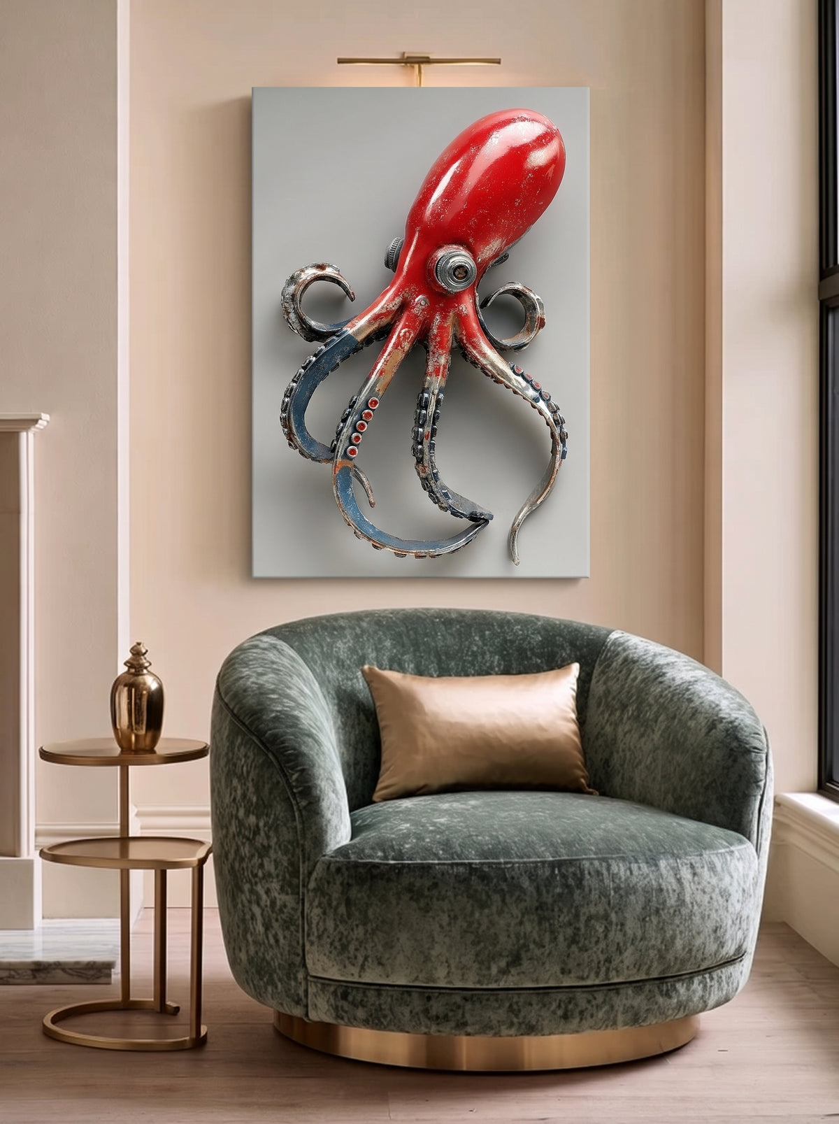 Metal Sculpture Octopus 499