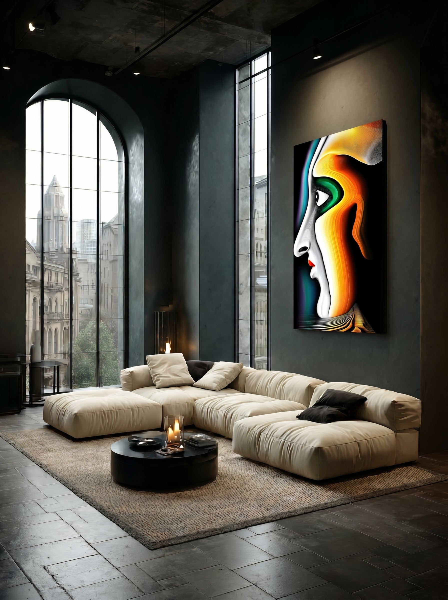 Symmetry – Surreal Minimalist Mask Wall Art 501