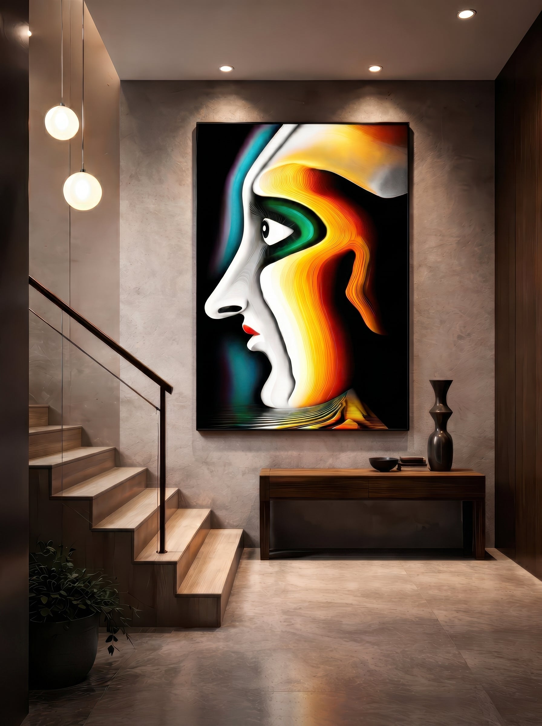 Symmetry – Surreal Minimalist Mask Wall Art 501