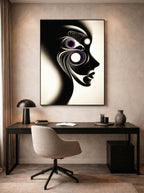 Inner Swirl – Surreal Abstract Silhouette Wall Art 502