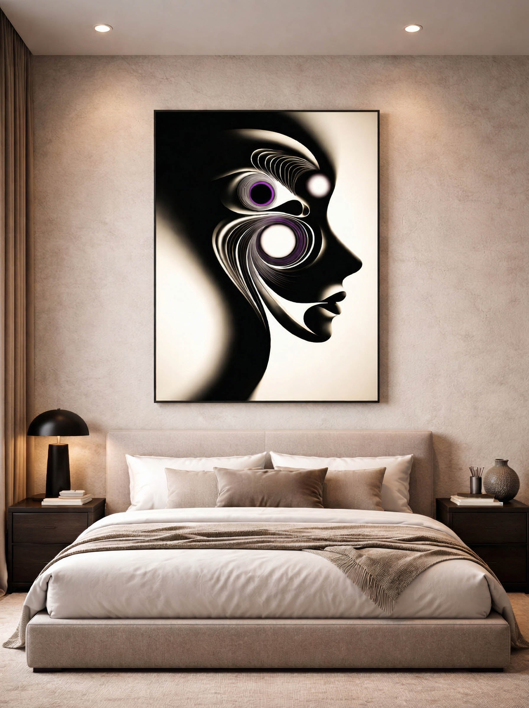 Inner Swirl – Surreal Abstract Silhouette Wall Art 502