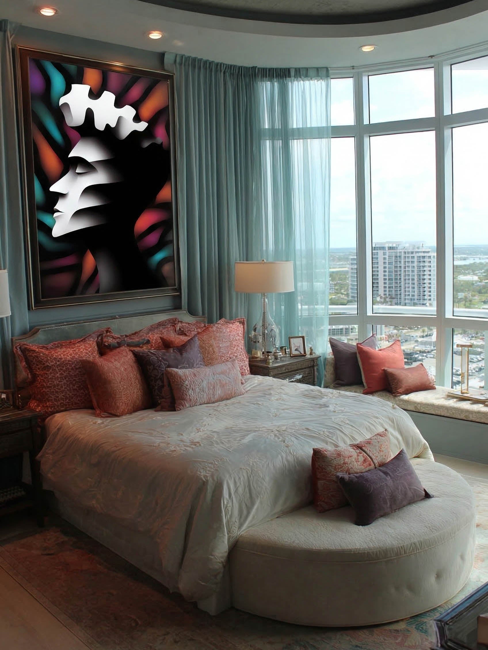 Lumina – Surreal Monochromatic Portrait Wall Art 505