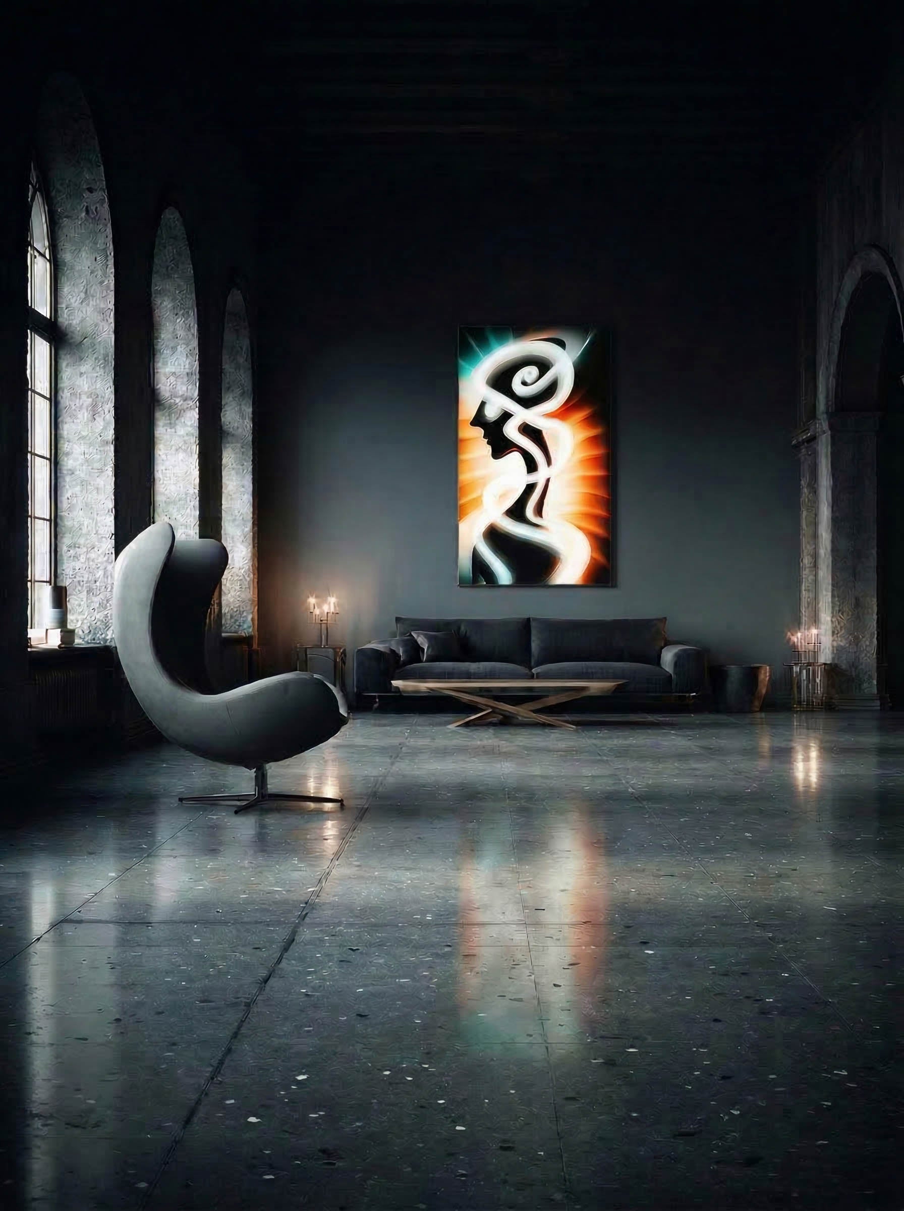 Woven Light – Surreal Graphic Spiritual Wall Art 509