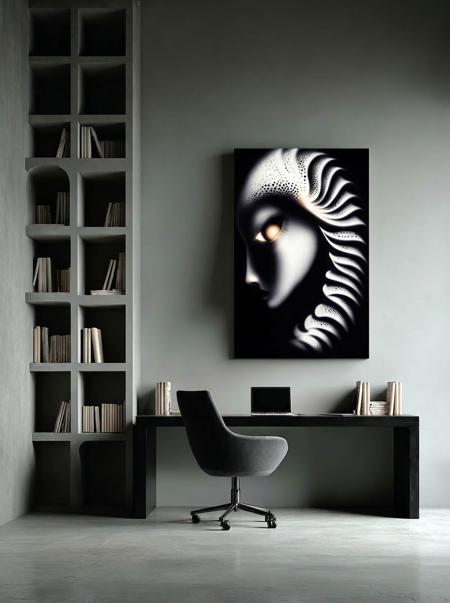 Amber Gaze – Surreal Contemporary Portrait Wall Art 510