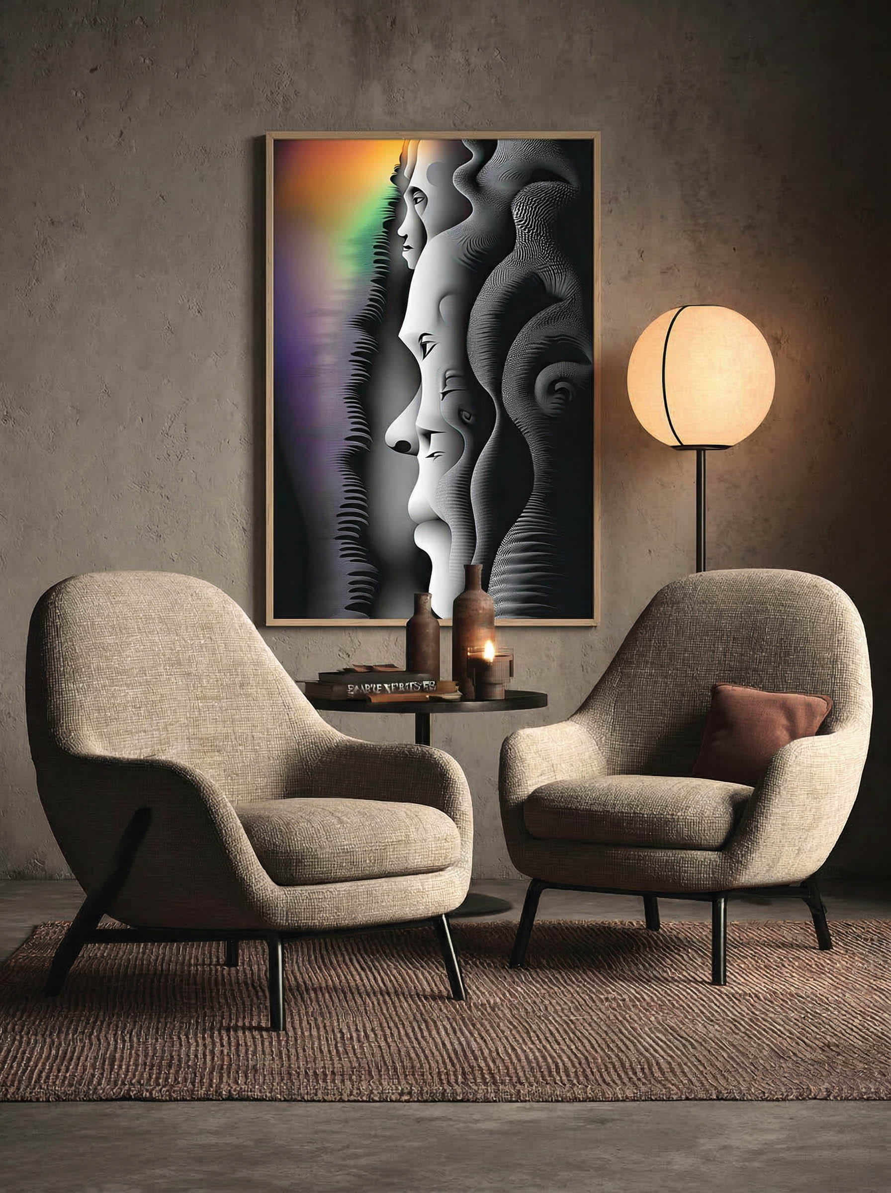 Echo – Surreal Layered Portrait Wall Art 512 Secondary image