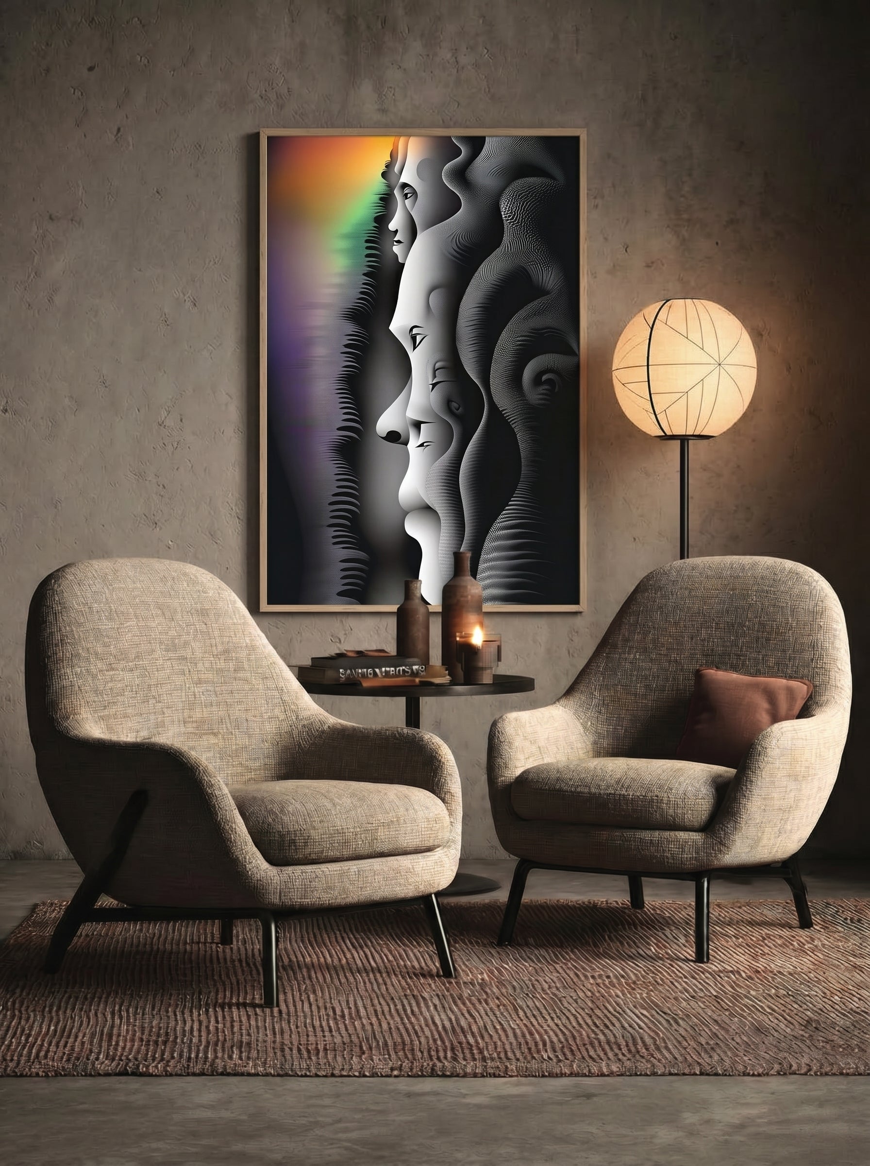 Echo – Surreal Layered Portrait Wall Art 512 Secondary image