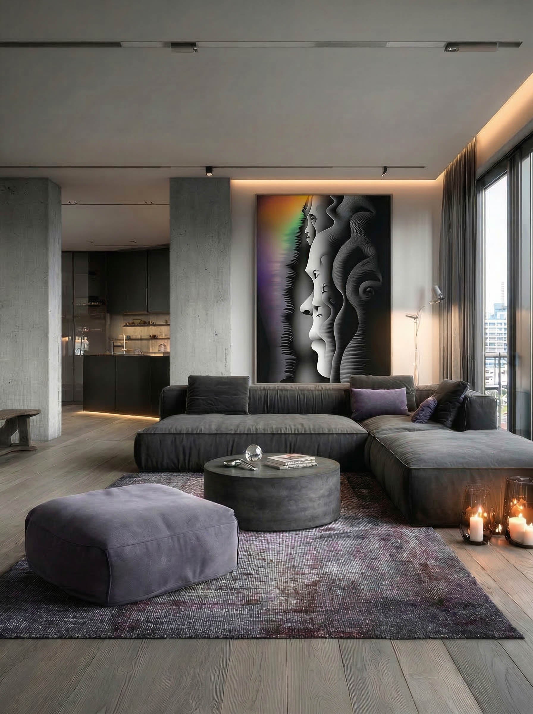 Echo – Surreal Layered Portrait Wall Art 512