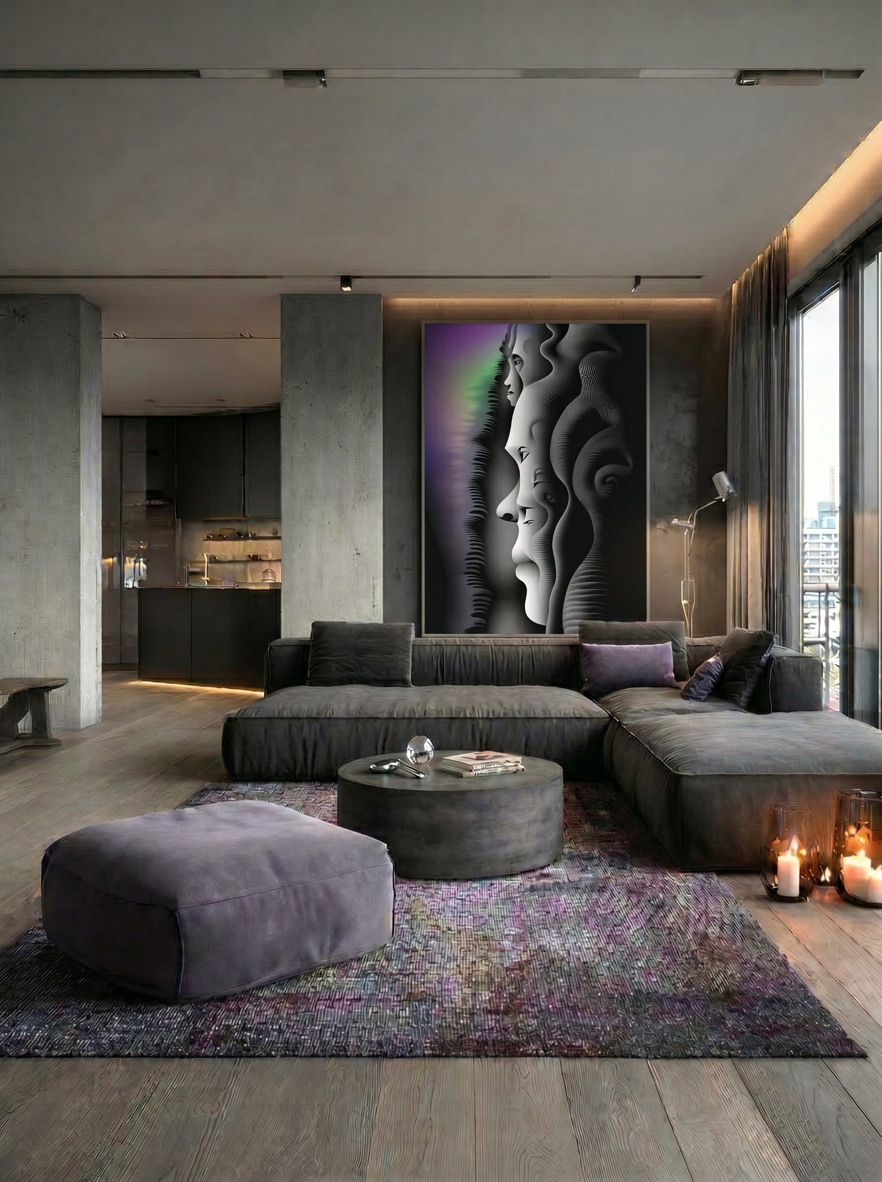 Echo – Surreal Layered Portrait Wall Art 512