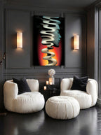 Fluid Mind – Surreal Teal Abstract Portrait Wall Art 513