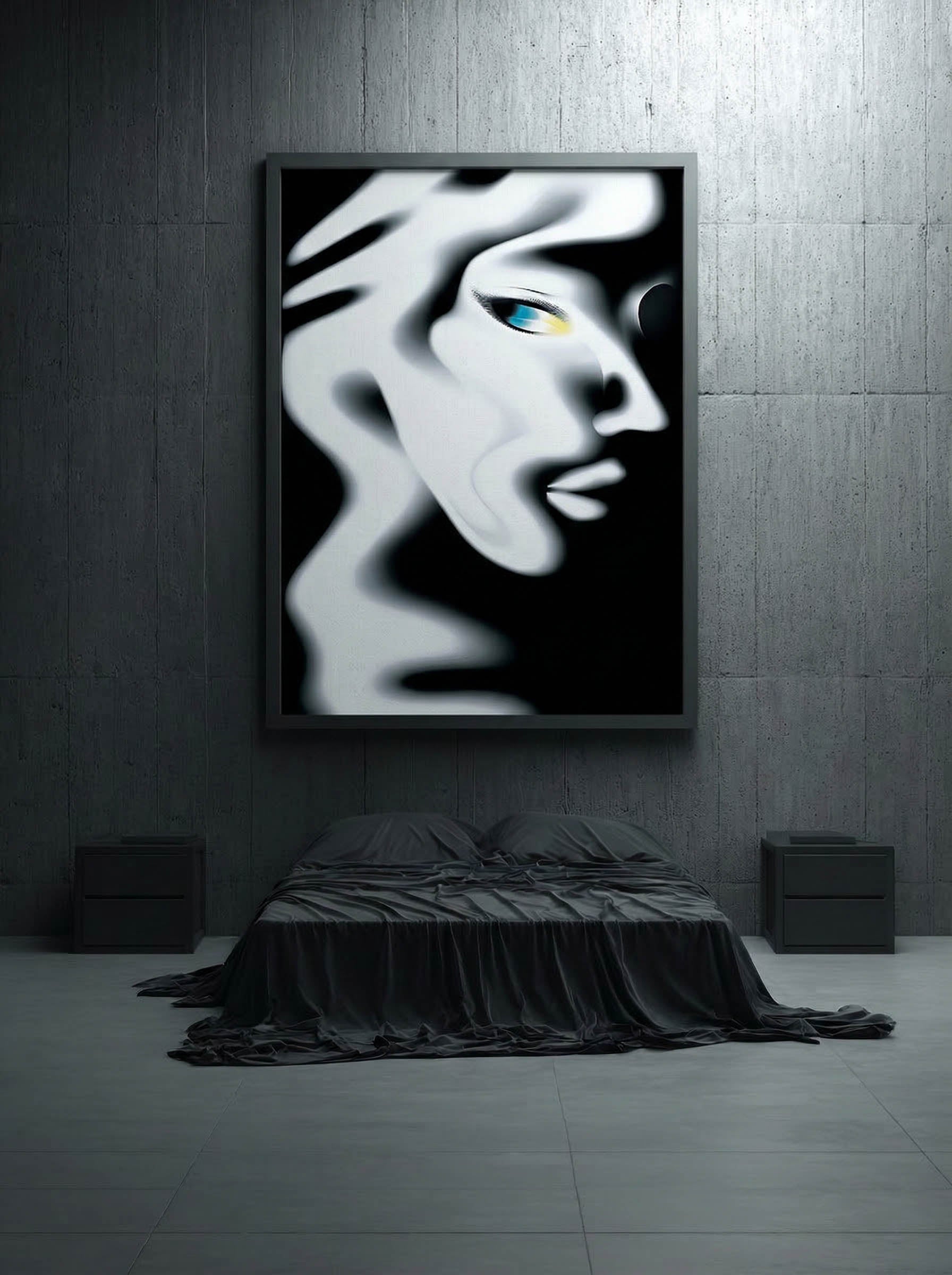 Urban Romance – Surreal Black White City Wall Art 514