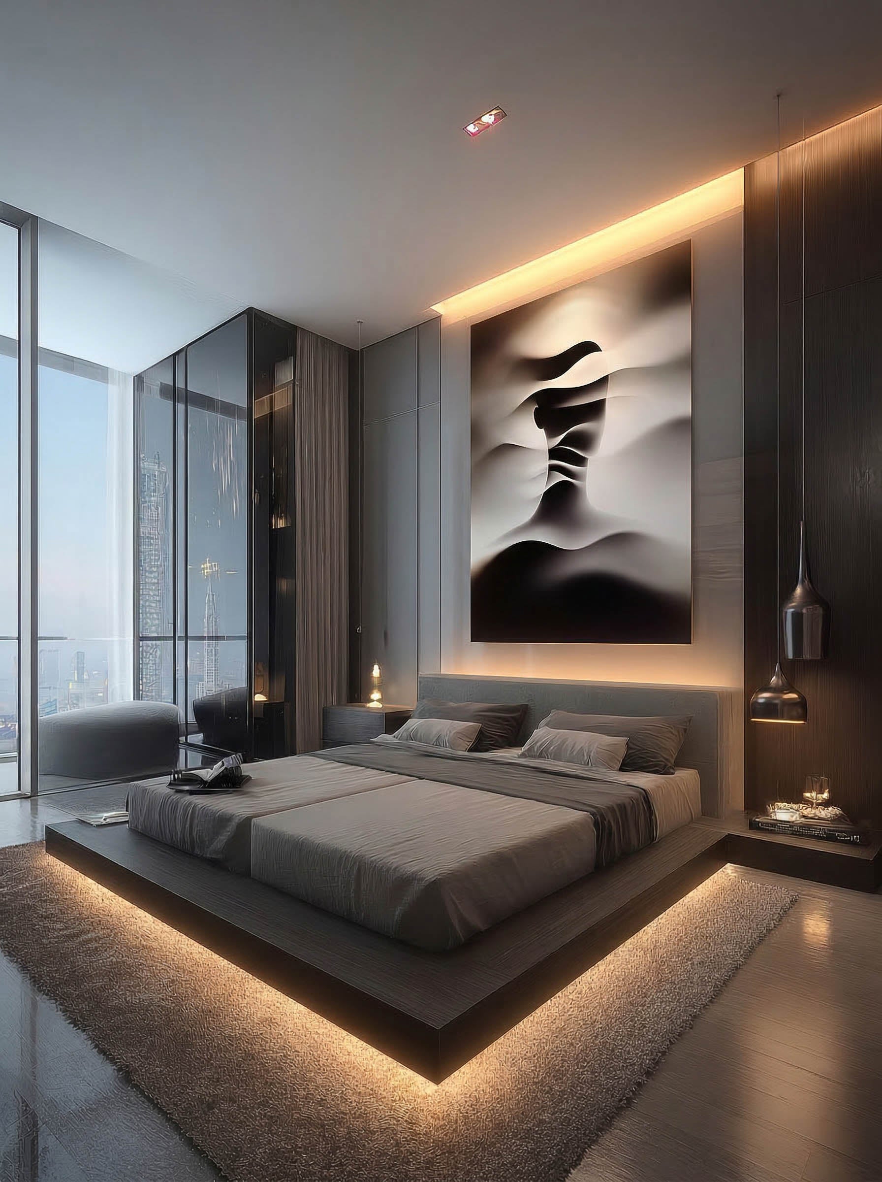Symmetry – Surreal Smoky Silhouette Wall Art 515
