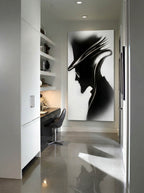 Noir Elegance – Surreal Futuristic Gentleman Wall Art 516