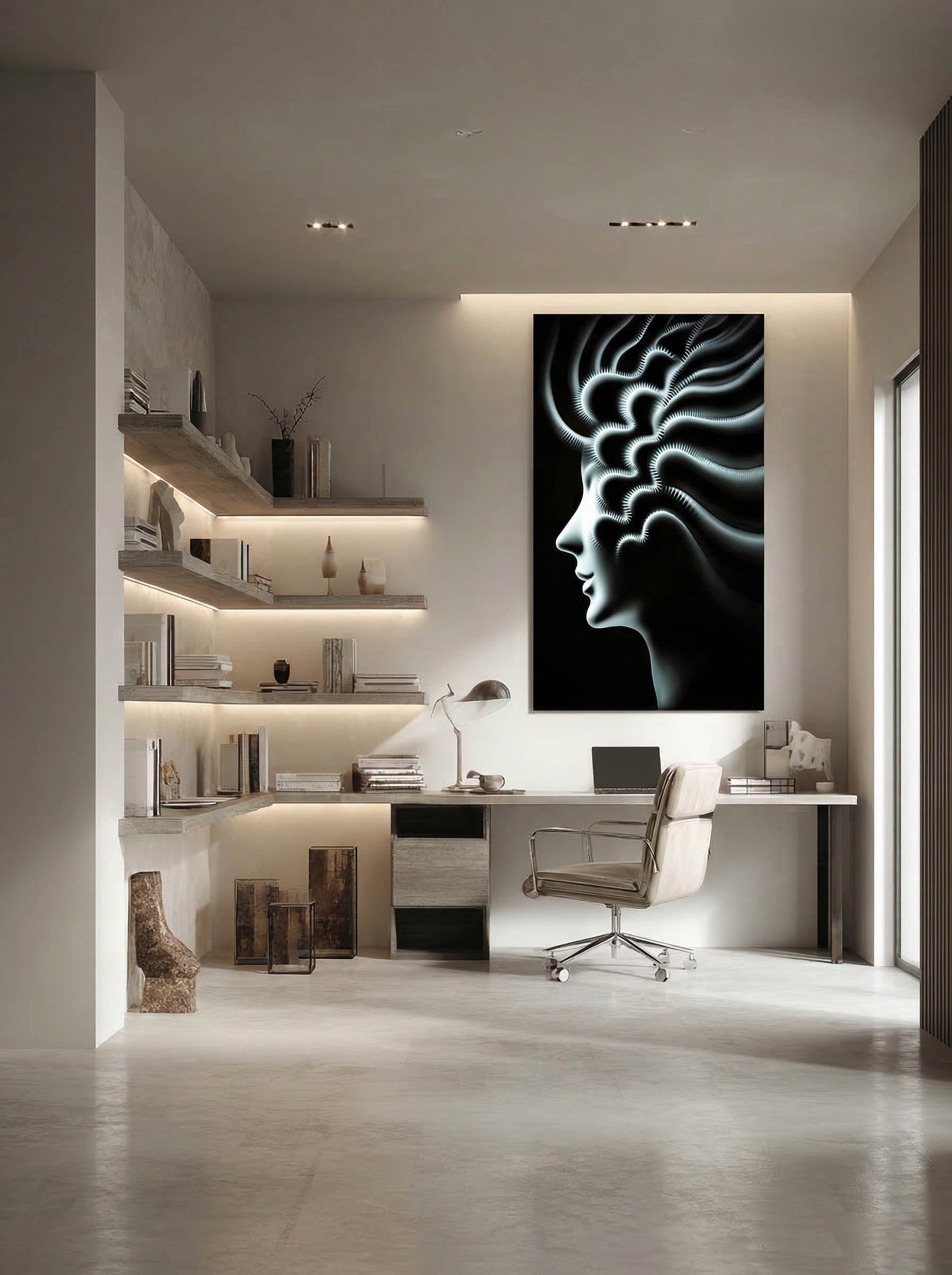 Radiant Thought – Surreal Abstract Light Wall Art 517
