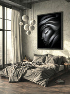 Shadow Grace – Surreal Wabi Sabi Portrait Wall Art 518