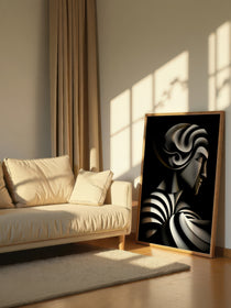 Striped Cubist Portrait 520