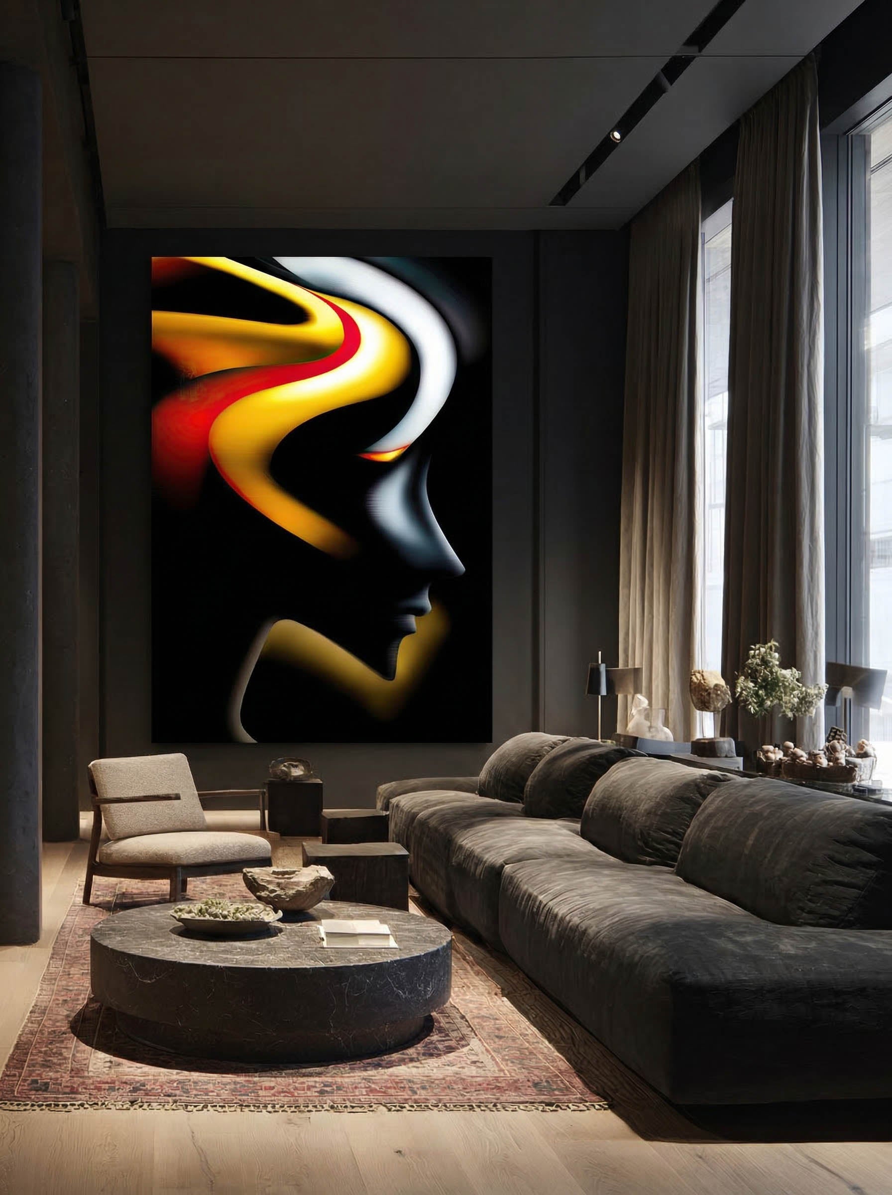 Liquid Ember – Surreal Psychedelic Pop Wall Art 521 Secondary image