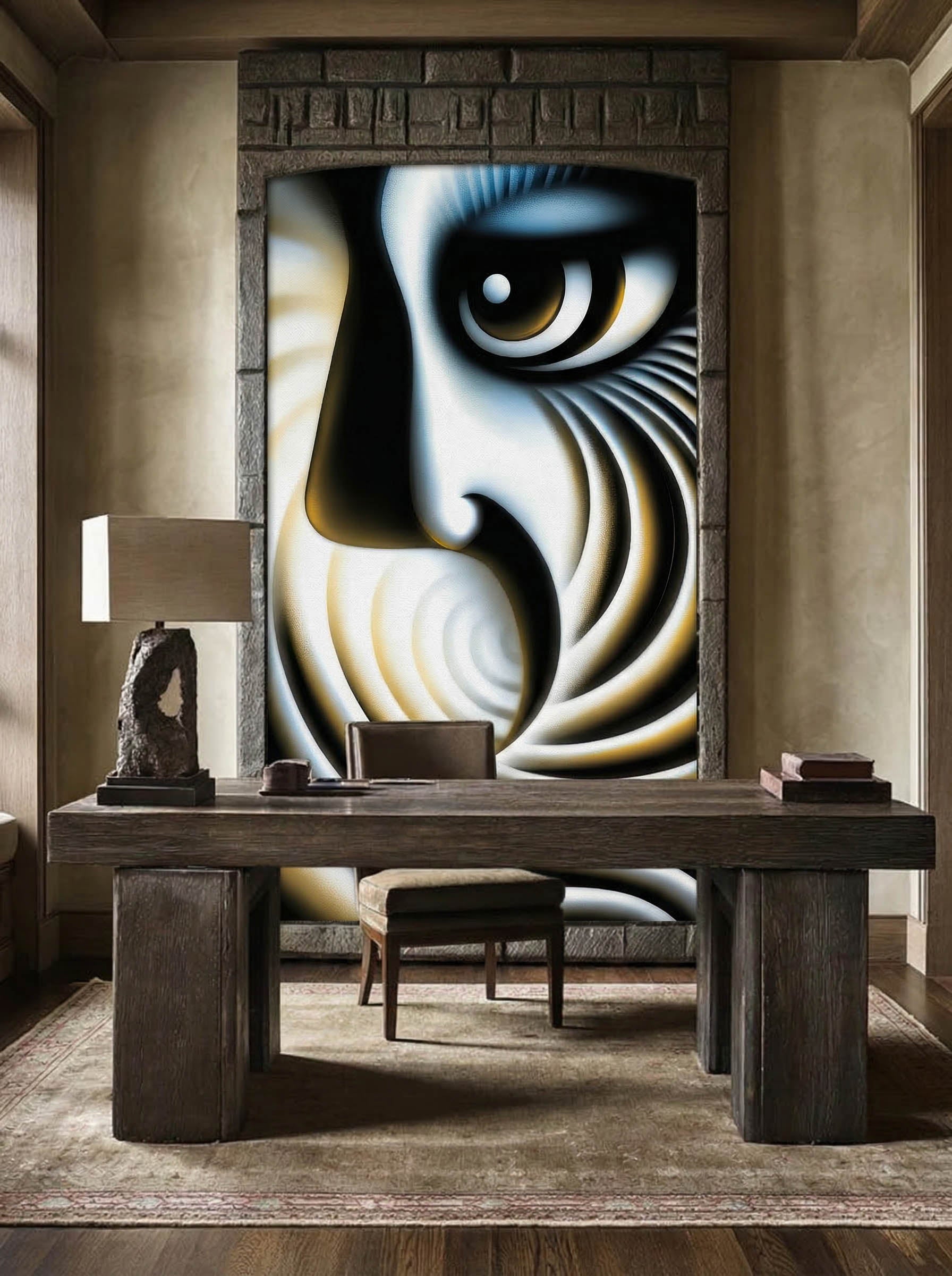 Vortex Vision – Surreal Minimalist Eye Wall Art 522 Secondary image