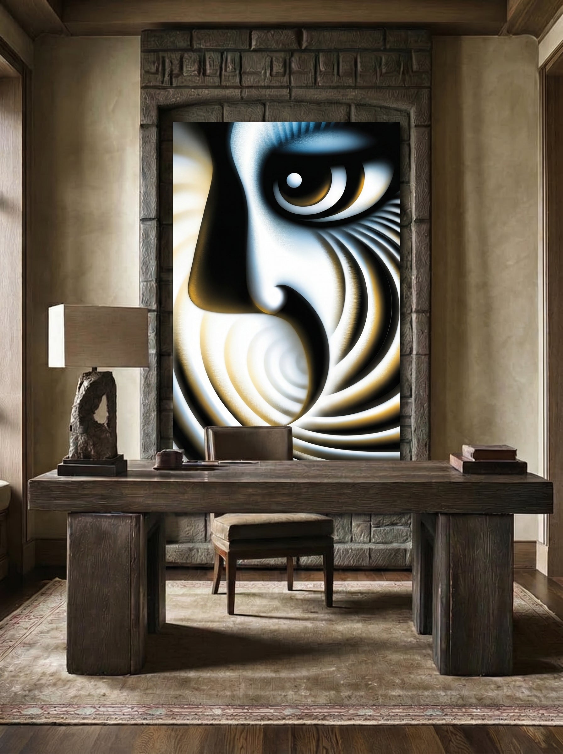 Vortex Vision – Surreal Minimalist Eye Wall Art 522 Secondary image