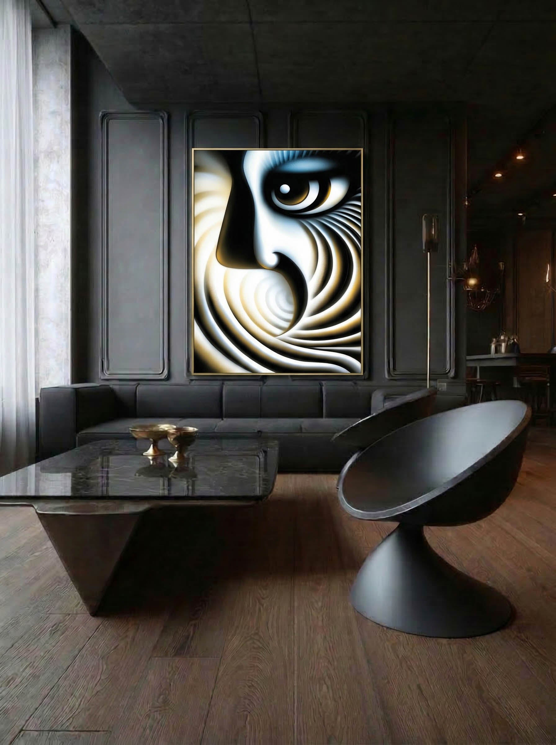 Vortex Vision – Surreal Minimalist Eye Wall Art 522