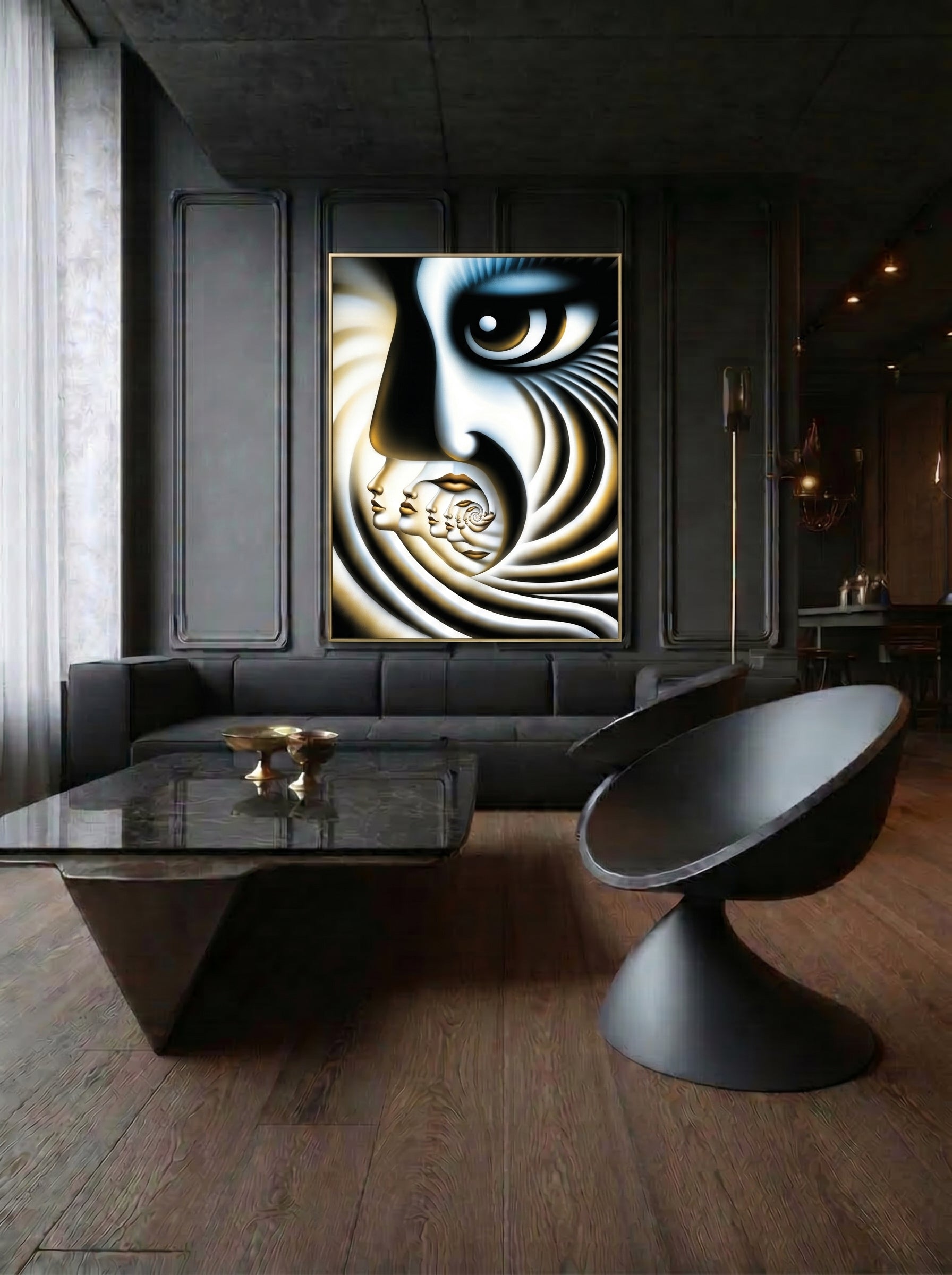 Vortex Vision – Surreal Minimalist Eye Wall Art 522