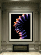 Prism Pulse – Surreal Purple Orange Portrait Wall Art 523