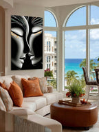 Tacit Intimacy – Surreal Dual Portrait Wall Art 524