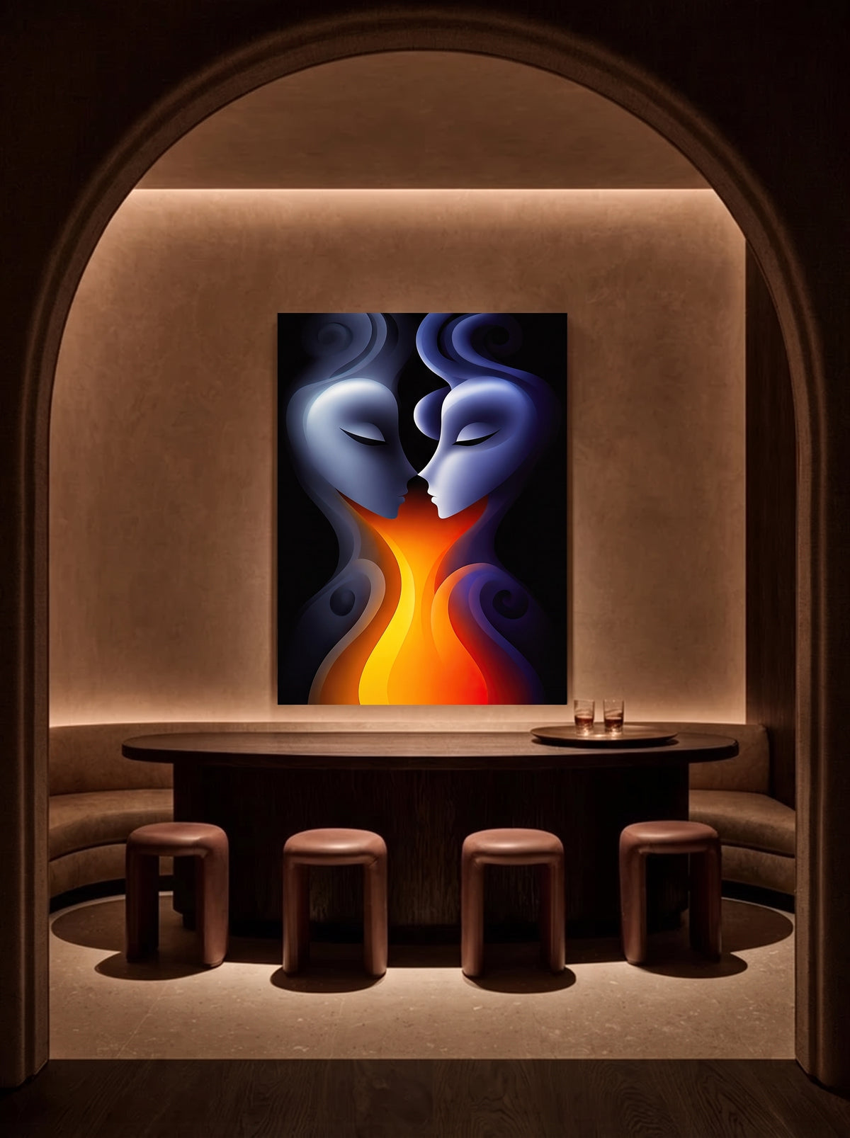 Fiery Surreal Couple 525